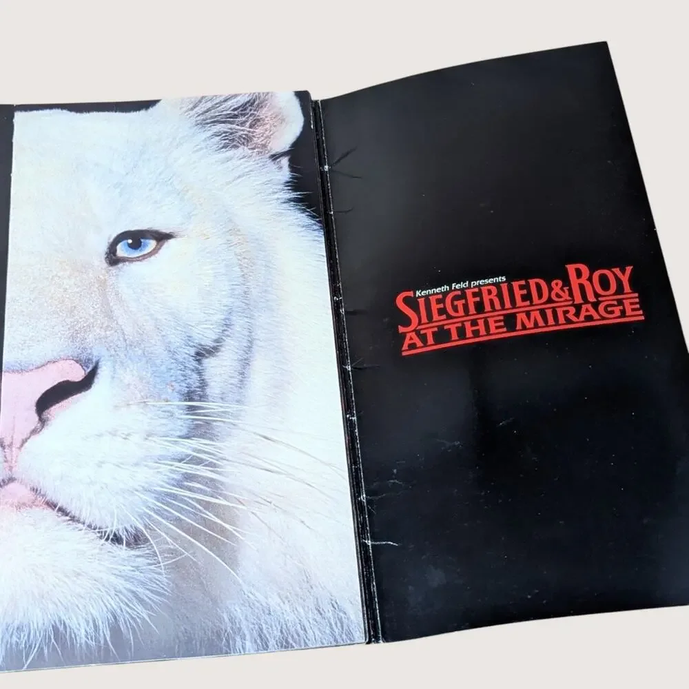 Vintage Siegfried and Roy Mirage Souvenir Program Book